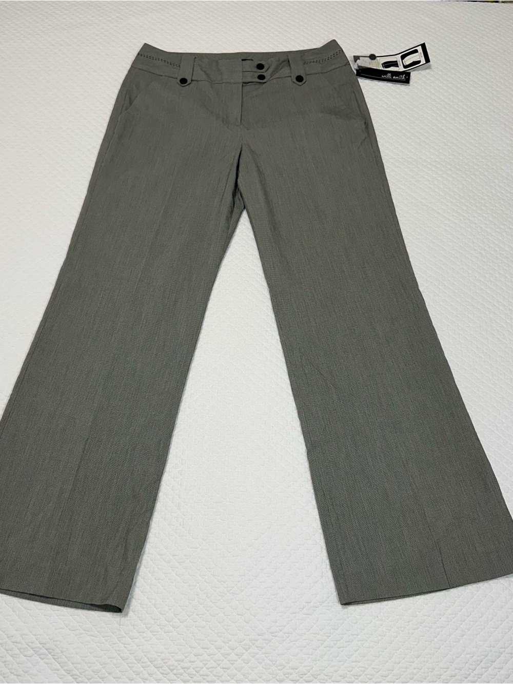 Willi Smith Gray Pinstripe Dress Pants
